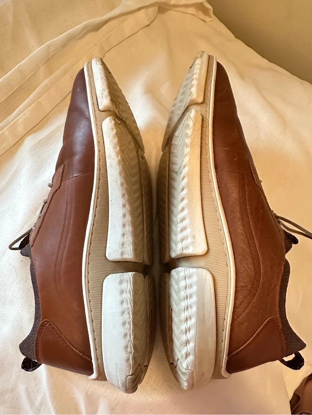 HushPuppies Bennet Oxford Cognac Brown Leather Loafers 11W Comfort Preppy Casual